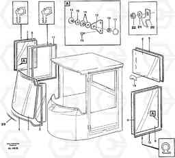 28057 Glass panes L70B/L70C VOLVO BM VOLVO BM L70B/L70C SER NO - 13115, Volvo Construction Equipment