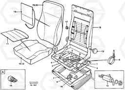 14008 Operator's seat Be-ge L70B/L70C VOLVO BM VOLVO BM L70B/L70C SER NO - 13115, Volvo Construction Equipment