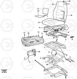 61396 Driver's seat, air suspensioned Isri L70B/L70C VOLVO BM VOLVO BM L70B/L70C SER NO - 13115, Volvo Construction Equipment