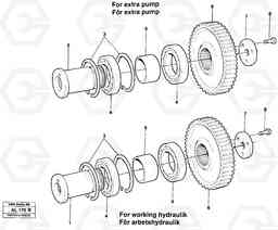 12981 Pump drive L70B/L70C VOLVO BM VOLVO BM L70B/L70C SER NO - 13115, Volvo Construction Equipment