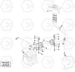 40558 Servo hydraulic: Fitting parts L70B/L70C VOLVO BM VOLVO BM L70B/L70C SER NO - 13115, Volvo Construction Equipment