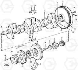 33014 Crankshaft and related parts L70B/L70C VOLVO BM VOLVO BM L70B/L70C SER NO - 13115, Volvo Construction Equipment
