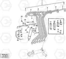 100489 Fuel lines, injectors L70B/L70C VOLVO BM VOLVO BM L70B/L70C SER NO - 13115, Volvo Construction Equipment