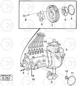 12317 Fuel injection pump with fitting parts L70B/L70C VOLVO BM VOLVO BM L70B/L70C SER NO - 13115, Volvo Construction Equipment