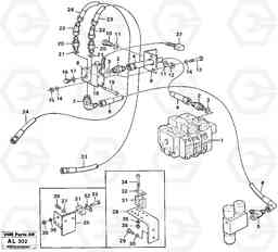 88917 Hydraulic system, tool bar L70B/L70C VOLVO BM VOLVO BM L70B/L70C SER NO - 13115, Volvo Construction Equipment