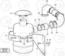 103181 Oil bath filter L70B/L70C VOLVO BM VOLVO BM L70B/L70C SER NO - 13115, Volvo Construction Equipment