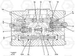 11267 Valve section 3:rd function L70B/L70C VOLVO BM VOLVO BM L70B/L70C SER NO - 13115, Volvo Construction Equipment