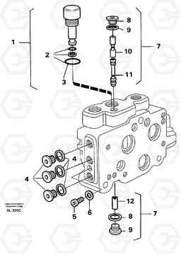 64882 Valve section L70B/L70C VOLVO BM VOLVO BM L70B/L70C SER NO - 13115, Volvo Construction Equipment