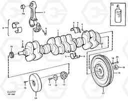 32862 Crankshaft and related parts L330C VOLVO BM VOLVO BM L330C SER NO - 60187, Volvo Construction Equipment