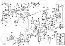 25779 Water pump with fitting parts L330C VOLVO BM VOLVO BM L330C SER NO - 60187, Volvo Construction Equipment