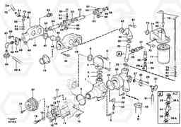 25779 Water pump with fitting parts L330C VOLVO BM VOLVO BM L330C SER NO - 60187, Volvo Construction Equipment