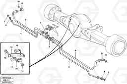 71609 Brake cooling system: rear lines L330C VOLVO BM VOLVO BM L330C SER NO - 60187, Volvo Construction Equipment