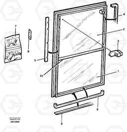 21604 Sliding window L330C VOLVO BM VOLVO BM L330C SER NO - 60187, Volvo Construction Equipment