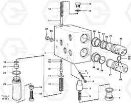 35375 Valve, circuit body and return valve L330C VOLVO BM VOLVO BM L330C SER NO - 60187, Volvo Construction Equipment