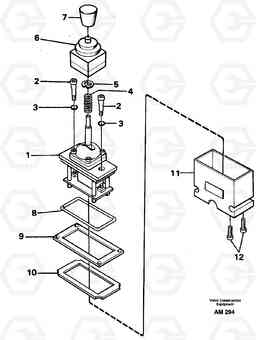 33065 Control lever. L330C VOLVO BM VOLVO BM L330C SER NO - 60187, Volvo Construction Equipment