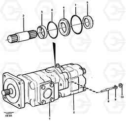 51251 Transmission pump L330C VOLVO BM VOLVO BM L330C SER NO - 60187, Volvo Construction Equipment