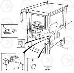 9521 Cable harness, air-suspension seat L330C VOLVO BM VOLVO BM L330C SER NO - 60187, Volvo Construction Equipment