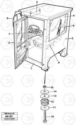 17256 Operator's cab L90C VOLVO BM VOLVO BM L90C SER NO - 14304, Volvo Construction Equipment
