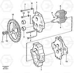 14573 Transmission pump L90C VOLVO BM VOLVO BM L90C SER NO - 14304, Volvo Construction Equipment