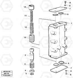 19423 Valve, circuit body and return valve L90C VOLVO BM VOLVO BM L90C SER NO - 14304, Volvo Construction Equipment