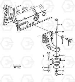 22143 Engine mounting L90C VOLVO BM VOLVO BM L90C SER NO - 14304, Volvo Construction Equipment