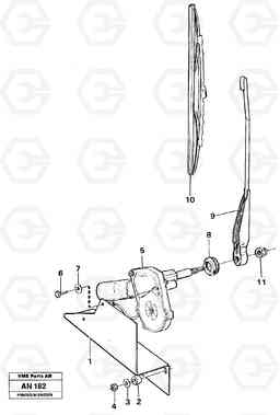 89888 Windshield wiper, rear L90C VOLVO BM VOLVO BM L90C SER NO - 14304, Volvo Construction Equipment