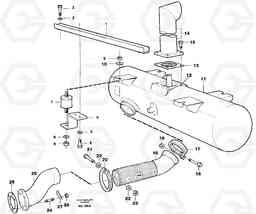90463 Exhaust system L90C VOLVO BM VOLVO BM L90C SER NO - 14304, Volvo Construction Equipment