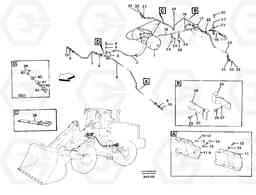 45836 Brake pipes: footbrake valve - front- and rear axle. L90C VOLVO BM VOLVO BM L90C SER NO - 14304, Volvo Construction Equipment