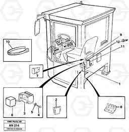 10336 Cable harness, air-suspensioned seat. L90C VOLVO BM VOLVO BM L90C SER NO - 14304, Volvo Construction Equipment