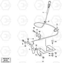 47221 Hand throttle L90C VOLVO BM VOLVO BM L90C SER NO - 14304, Volvo Construction Equipment