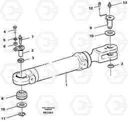 33073 Hydraulic cylinder, assembly L90C VOLVO BM VOLVO BM L90C SER NO - 14304, Volvo Construction Equipment