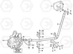 62864 Hydraulic system: Feed line L90C VOLVO BM VOLVO BM L90C SER NO - 14304, Volvo Construction Equipment