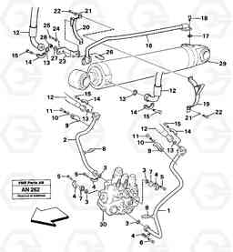 92946 Hydraulic system: Tilt function L90C VOLVO BM VOLVO BM L90C SER NO - 14304, Volvo Construction Equipment