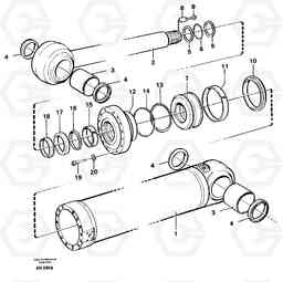 36829 Hydraulic cylinder, Tilting L90C VOLVO BM VOLVO BM L90C SER NO - 14304, Volvo Construction Equipment