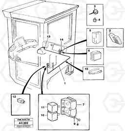 11626 Cable harness for forward and rear. L90C VOLVO BM VOLVO BM L90C SER NO - 14304, Volvo Construction Equipment