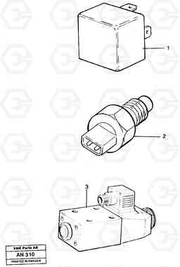 96883 Relays, sensors and soleniod valves referens list L90C VOLVO BM VOLVO BM L90C SER NO - 14304, Volvo Construction Equipment