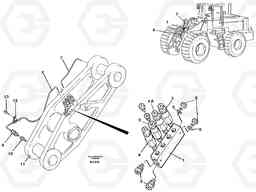 18564 Distribution block, B4. L90C VOLVO BM VOLVO BM L90C SER NO - 14304, Volvo Construction Equipment