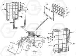 65005 Window guards, side and rear windows. L90C VOLVO BM VOLVO BM L90C SER NO - 14304, Volvo Construction Equipment