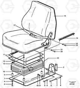 65004 Operator seat with fitting parts L90C VOLVO BM VOLVO BM L90C SER NO - 14304, Volvo Construction Equipment