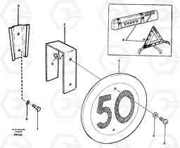 2380 50 km/h Sign L90C VOLVO BM VOLVO BM L90C SER NO - 14304, Volvo Construction Equipment