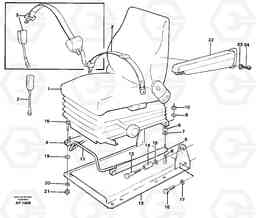 60762 Operator seat with fitting parts L120C VOLVO BM VOLVO BM L120C SER NO - 11318, Volvo Construction Equipment