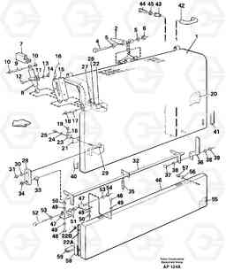 58616 Side hatches, rear L120C VOLVO BM VOLVO BM L120C SER NO - 11318, Volvo Construction Equipment