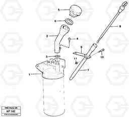 7089 Oil filler and dipstick L120C VOLVO BM VOLVO BM L120C SER NO - 11318, Volvo Construction Equipment