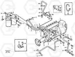 28841 Fuel pipes, fuel injection pump - fuel filter L120C VOLVO BM VOLVO BM L120C SER NO - 11318, Volvo Construction Equipment