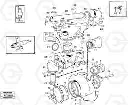 26315 Water pump and thermostat housing L120C VOLVO BM VOLVO BM L120C SER NO - 11318, Volvo Construction Equipment