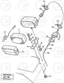 57063 Attachment light. L120C VOLVO BM VOLVO BM L120C SER NO - 11318, Volvo Construction Equipment