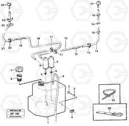 27210 Windscreen washer. L120C VOLVO BM VOLVO BM L120C SER NO - 11318, Volvo Construction Equipment