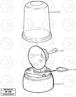 15216 Rotating beacon. L120C VOLVO BM VOLVO BM L120C SER NO - 11318, Volvo Construction Equipment