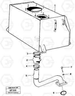25641 Hydraulic system Suction line L120C VOLVO BM VOLVO BM L120C SER NO - 11318, Volvo Construction Equipment
