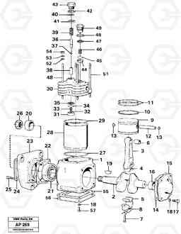 60600 Air compressor L120C VOLVO BM VOLVO BM L120C SER NO - 11318, Volvo Construction Equipment